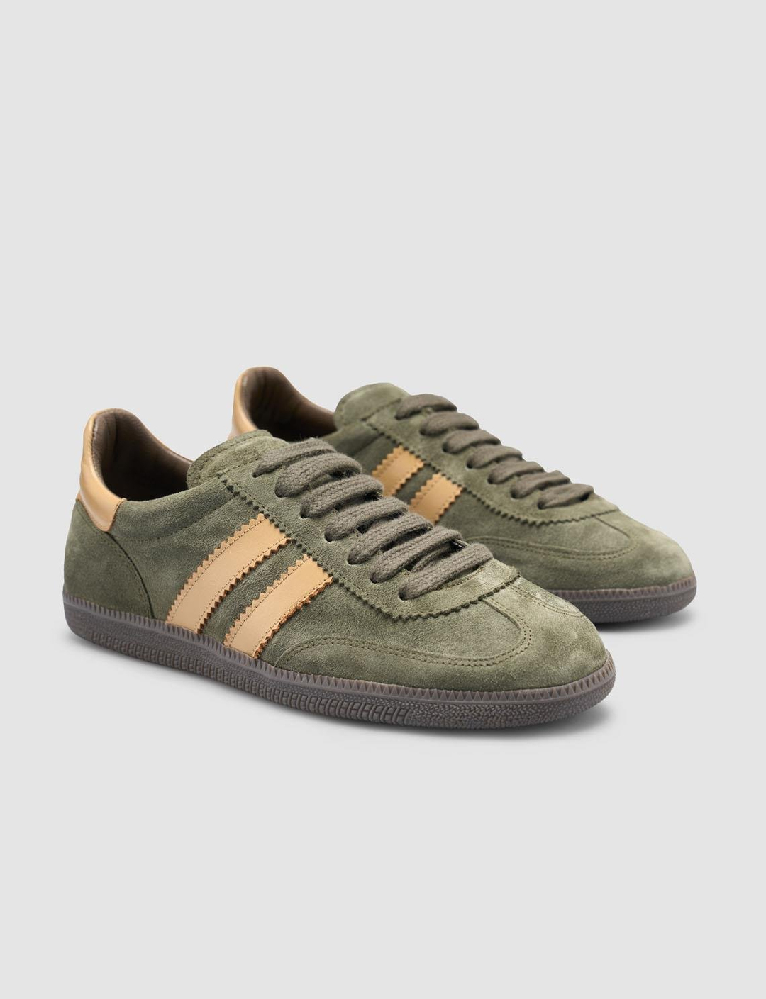 Women 100% Genuine Leather Green Shoes