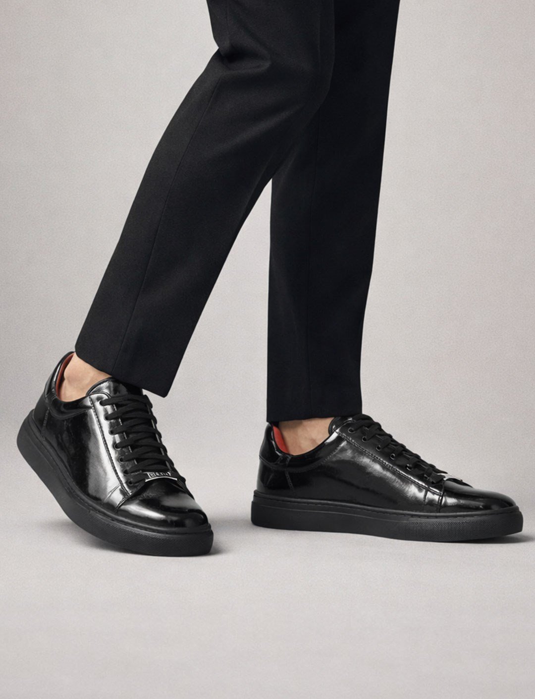 %100 Hakiki Soft Rugan Deri Siyah  Bağcıklı Erkek Spor Ayakkabı