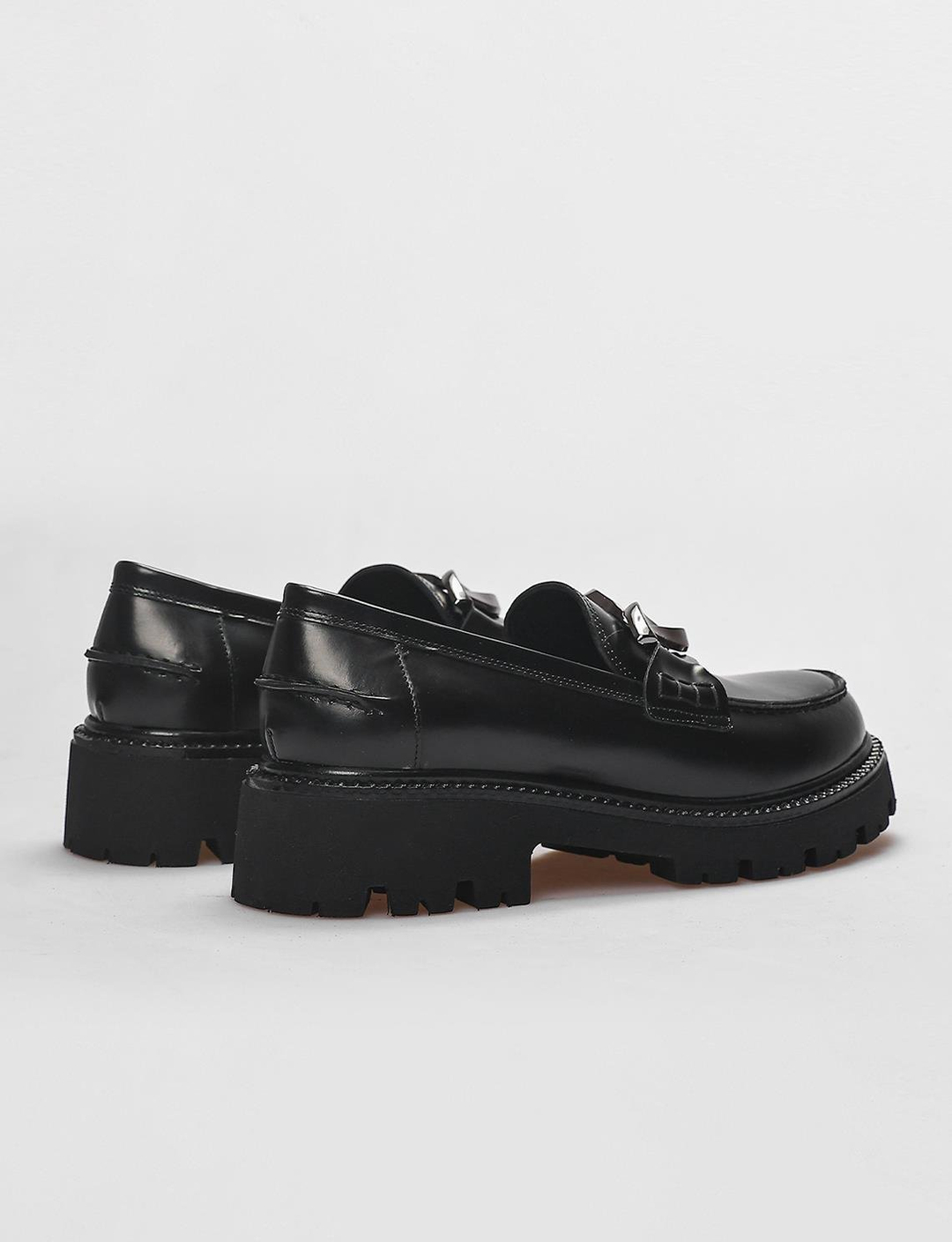 Açma Hakiki Deri Siyah Kadın Ayakkabı