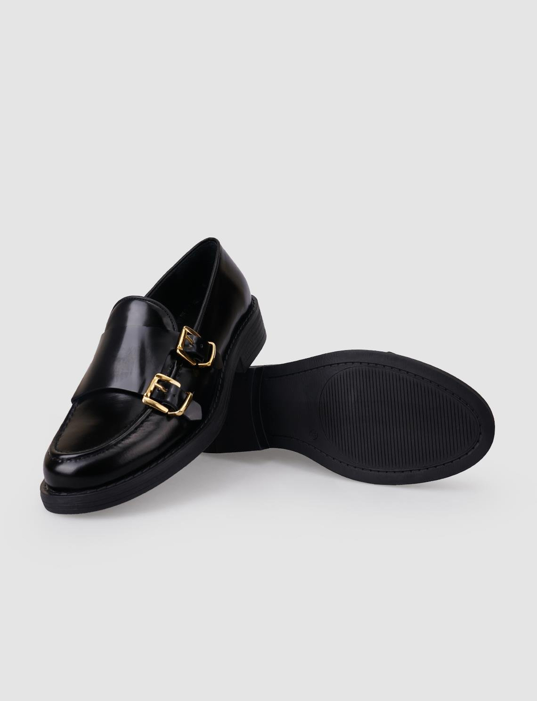 Açma Hakiki Deri Siyah Kadın Ayakkabı