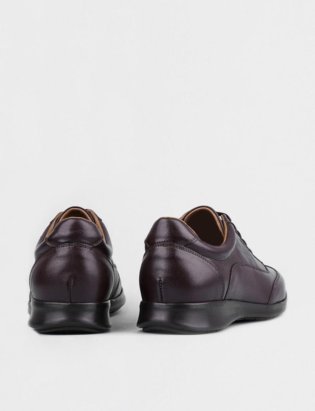 Bağcıklı Hakiki Deri Kahverengi Erkek Günlük Ayakkabı