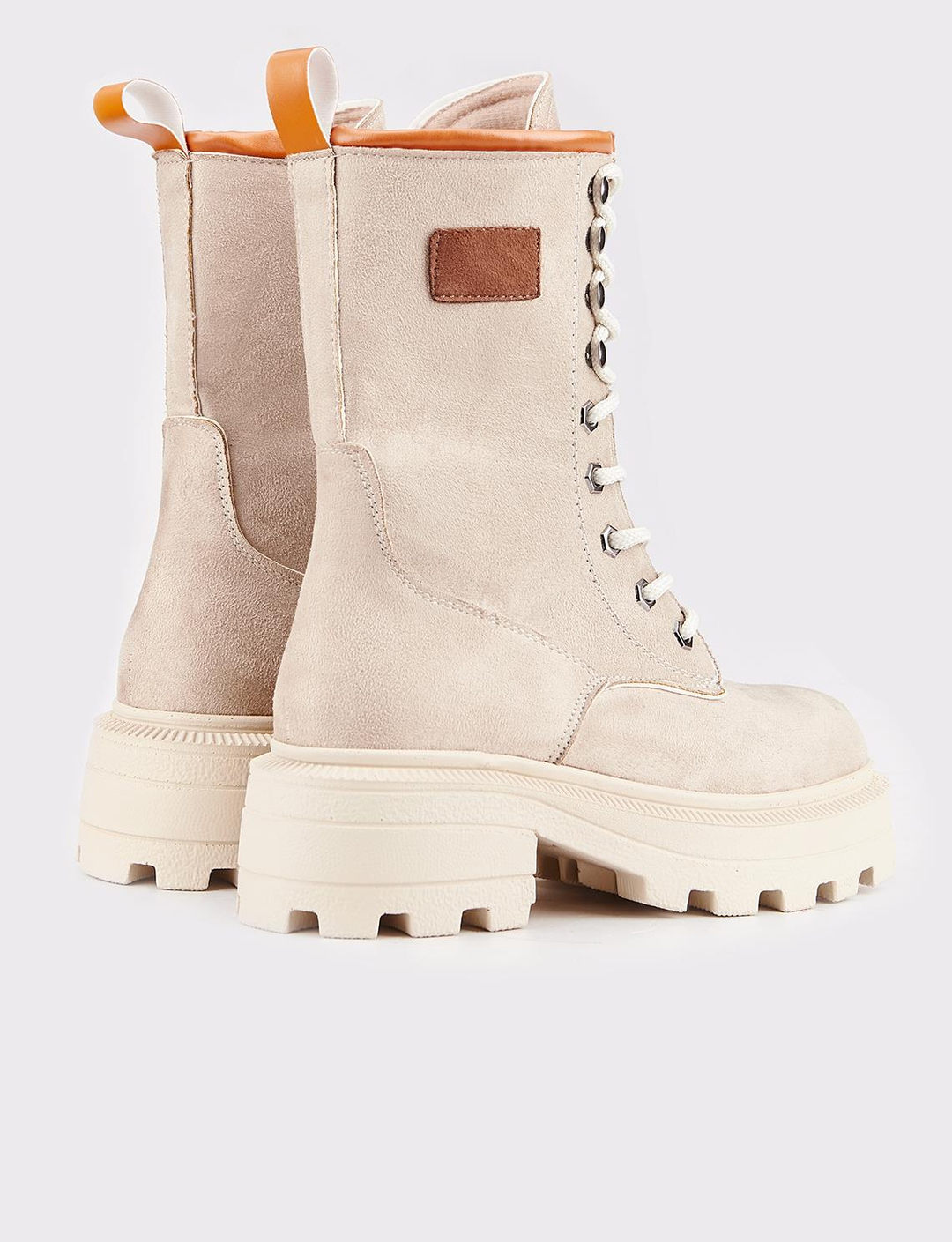 Bej Bağcıklı Kadın Postal Bot