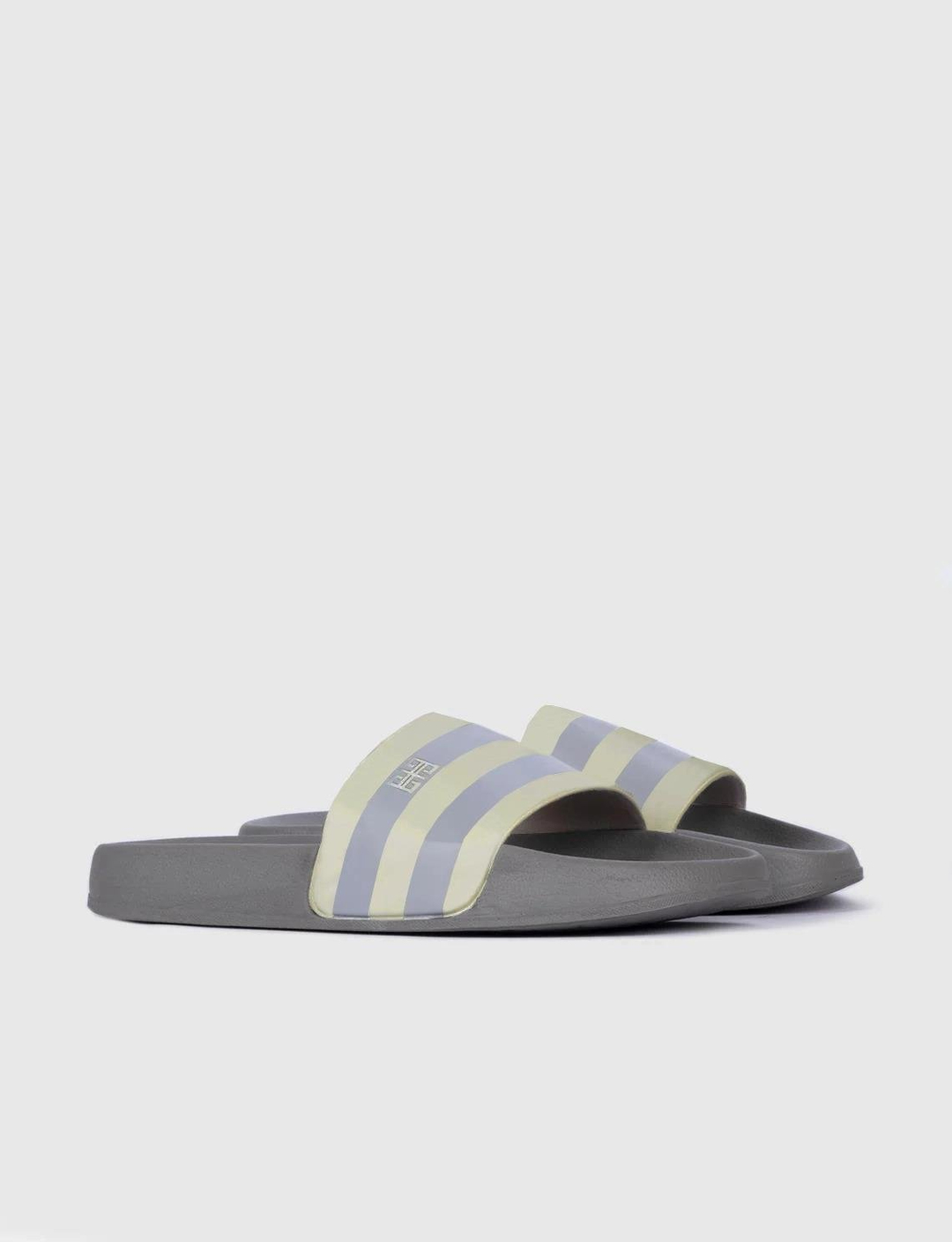 Men White-Grey Slides