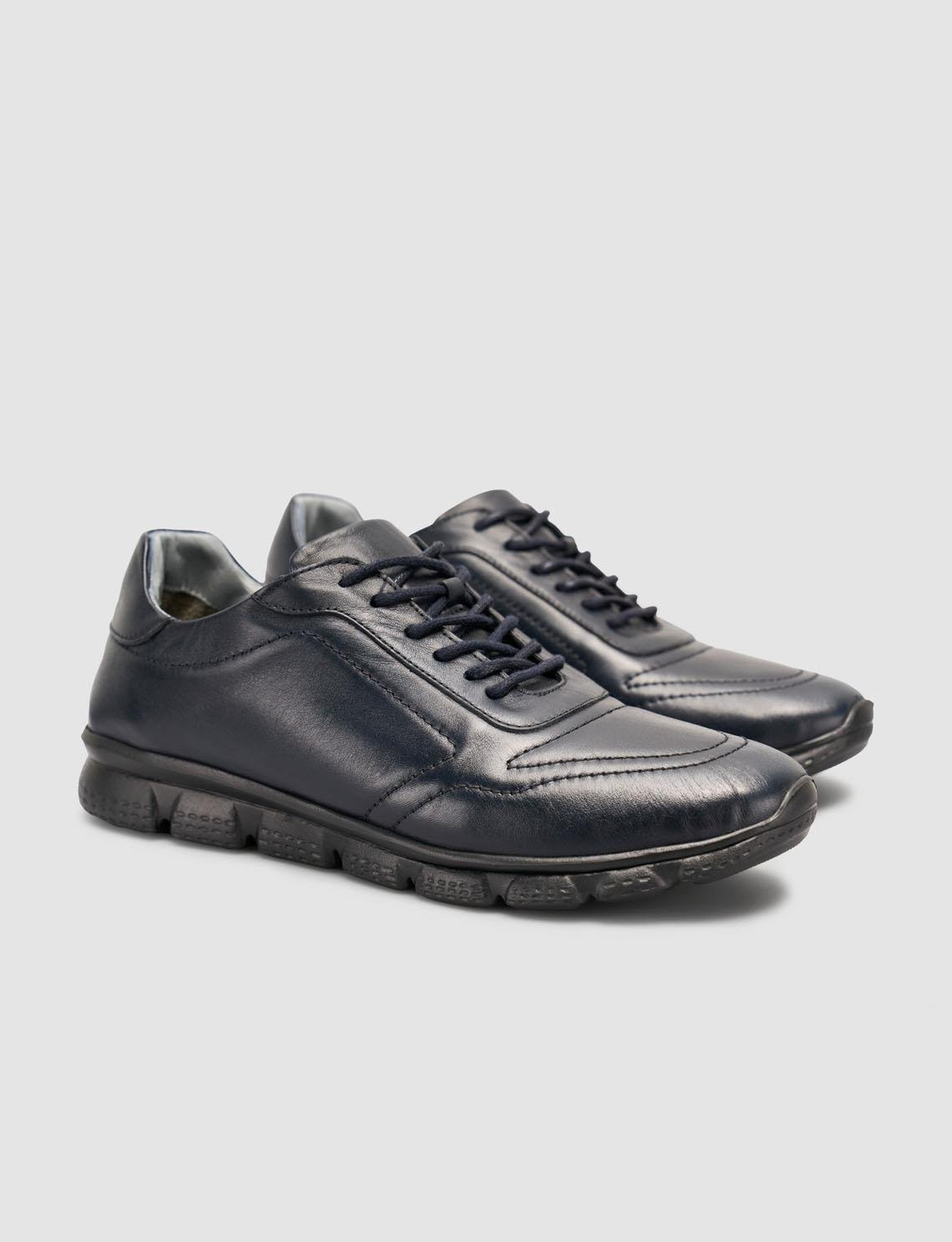 Cabani Men's 100% Genuine Leather Navy Blue Shoes