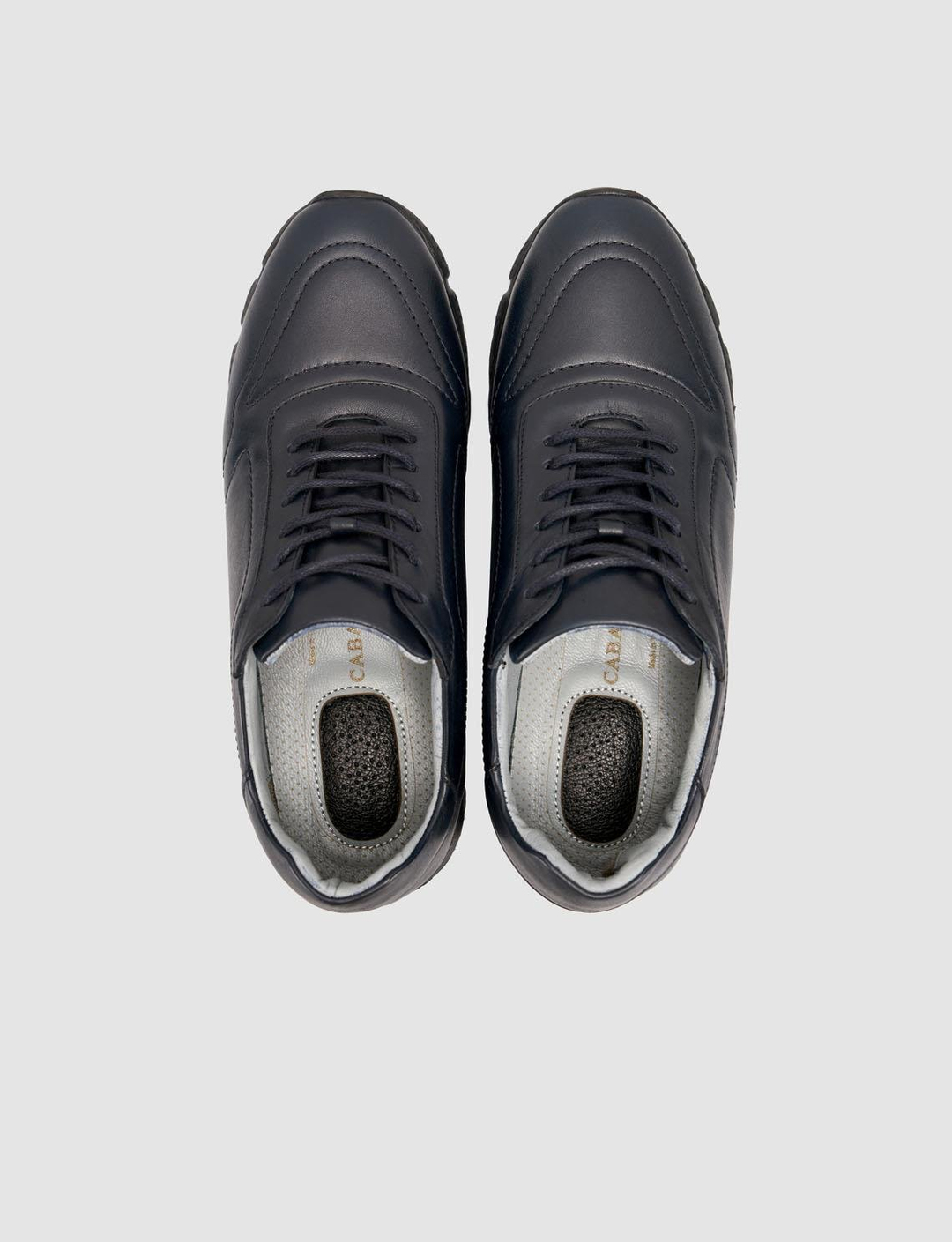 Cabani Men's 100% Genuine Leather Navy Blue Shoes