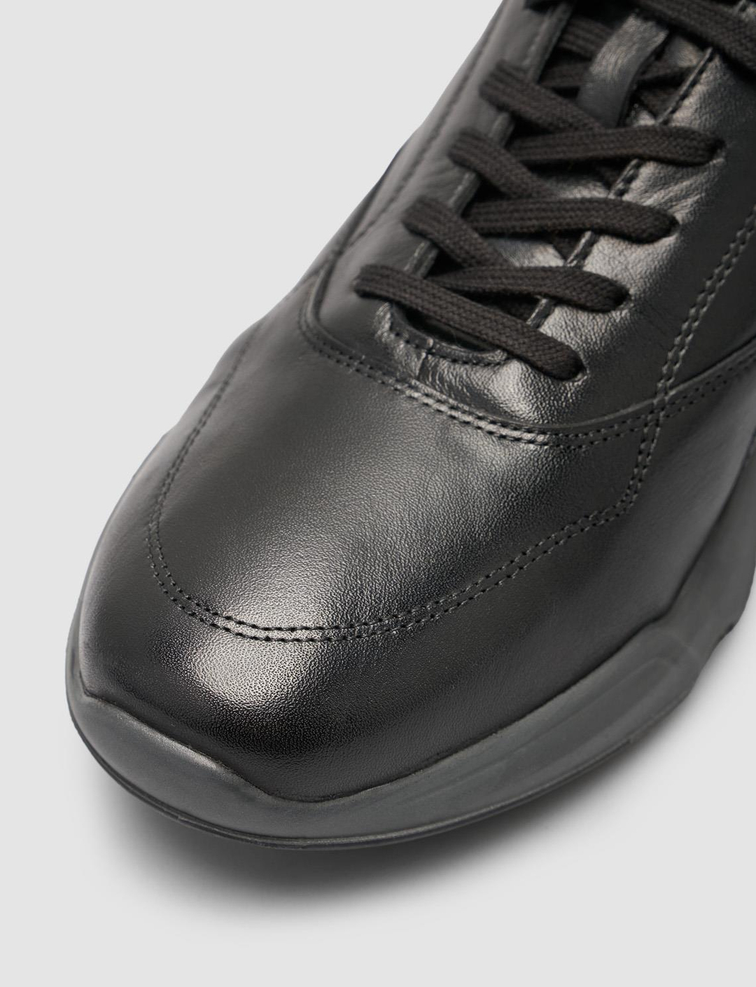 Cabani %100 Hakiki Deri Siyah Bağcıklı Erkek Spor Ayakkabı