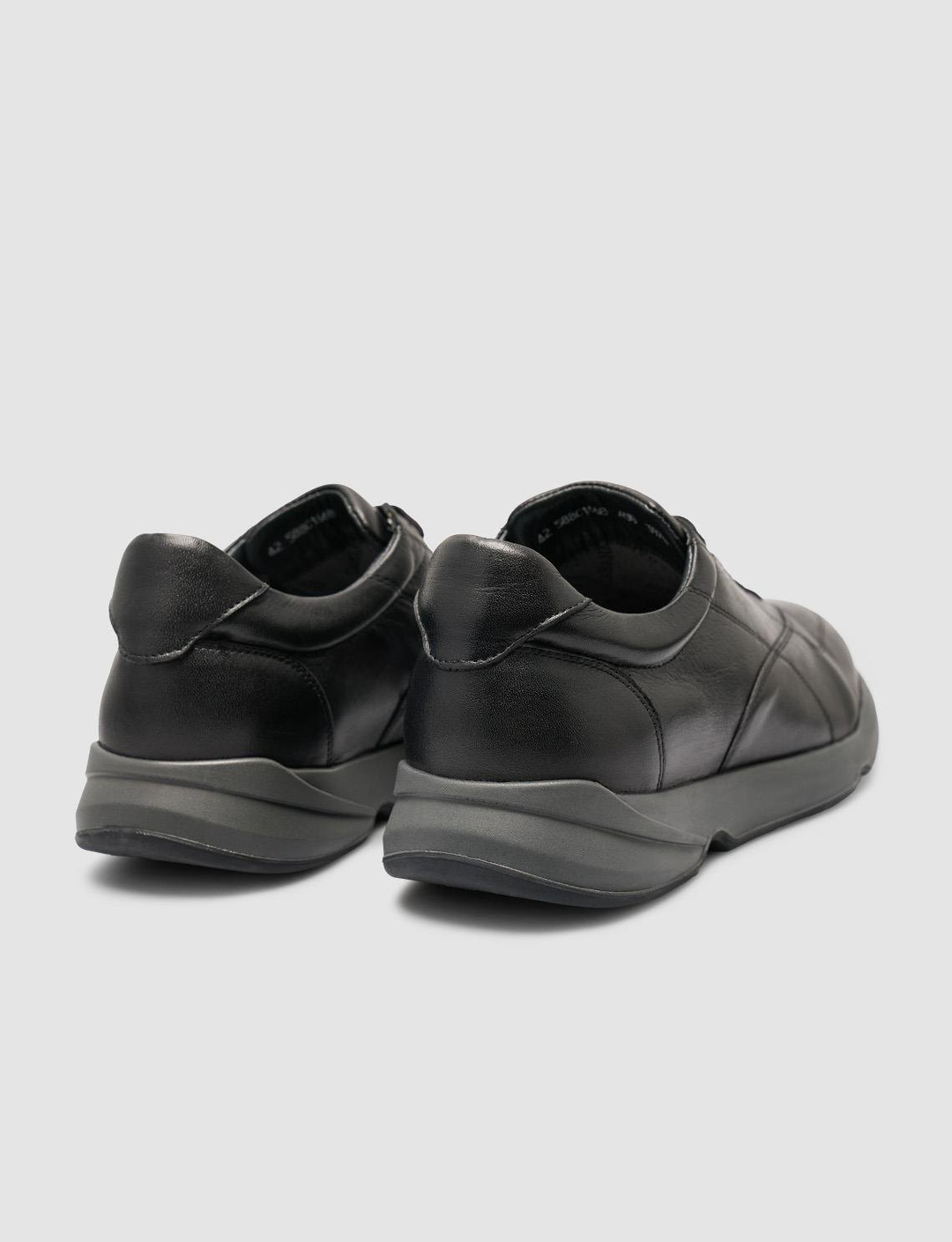 Cabani %100 Hakiki Deri Siyah Bağcıklı Erkek Spor Ayakkabı