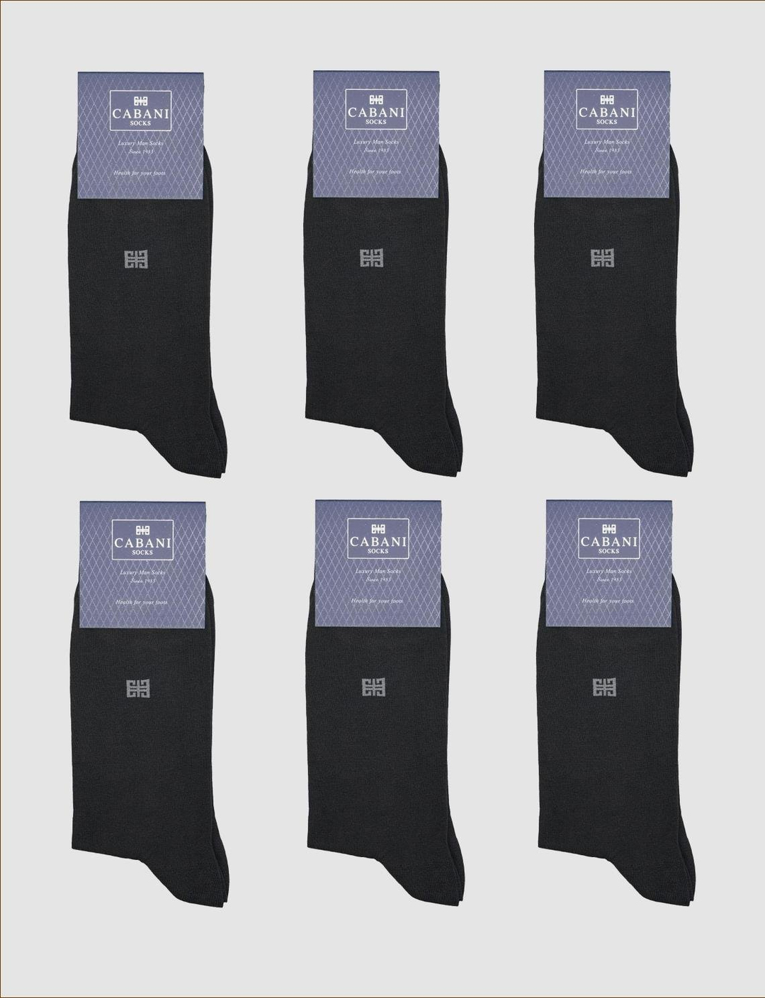 Cabani 6'lı Merserize Lacivert Erkek Çorap