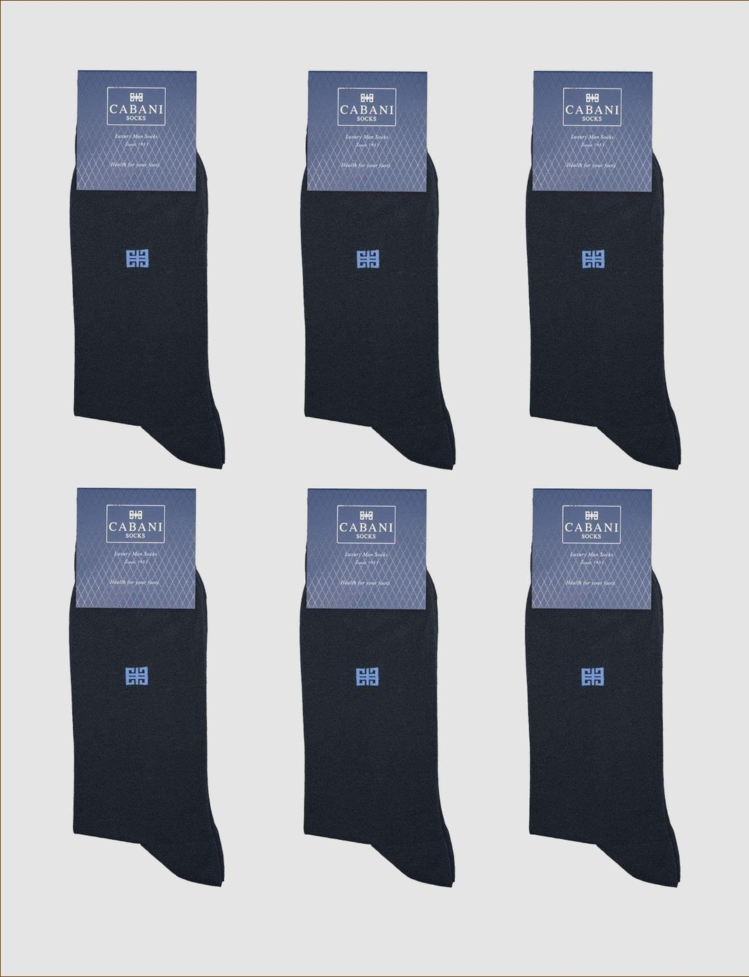 Cabani 6'lı Merserize Lacivert Erkek Çorap