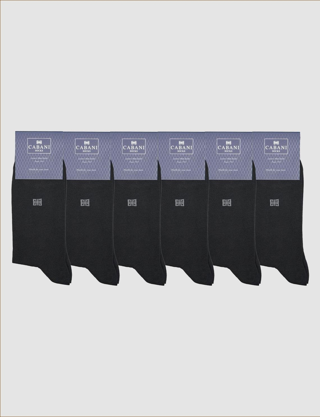 Cabani 6'lı Merserize Siyah Erkek Çorap