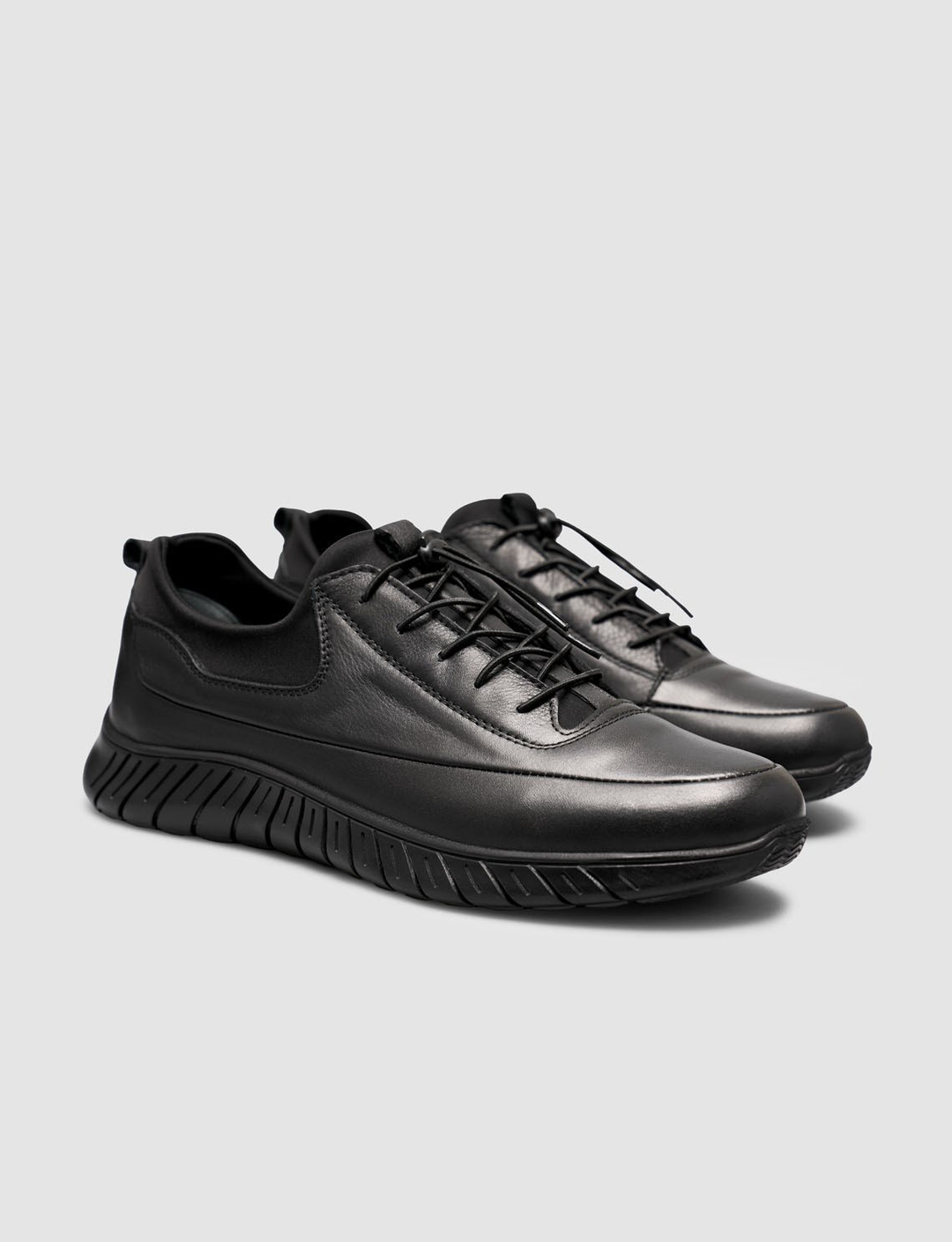 Cabani Hakiki Deri Siyah Erkek Comfort Terlik