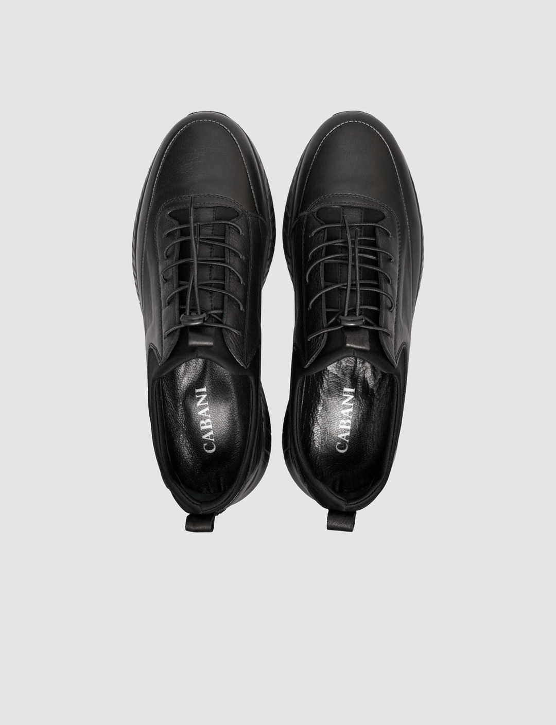 Cabani Hakiki Deri Siyah Erkek Comfort Terlik