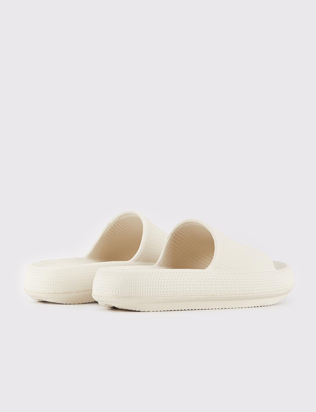 Deri Astarlı Bej Kadın Düz Terlik