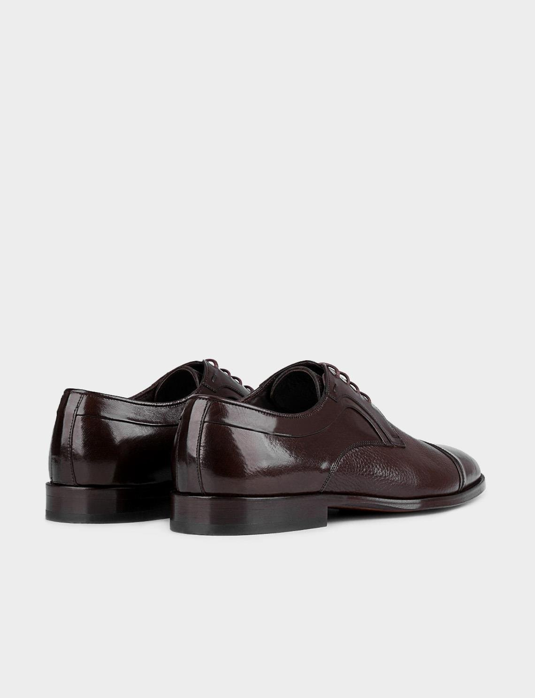 Enjeksiyon Tabanlı Hakiki Deri Kahverengi Bağcıklı Erkek Klasik Ayakkabı