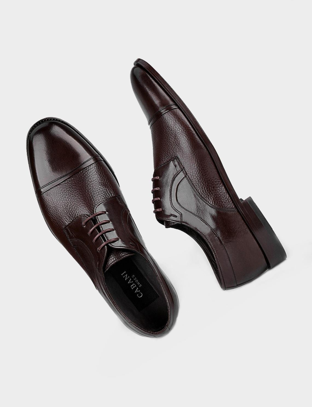 Enjeksiyon Tabanlı Hakiki Deri Kahverengi Bağcıklı Erkek Klasik Ayakkabı