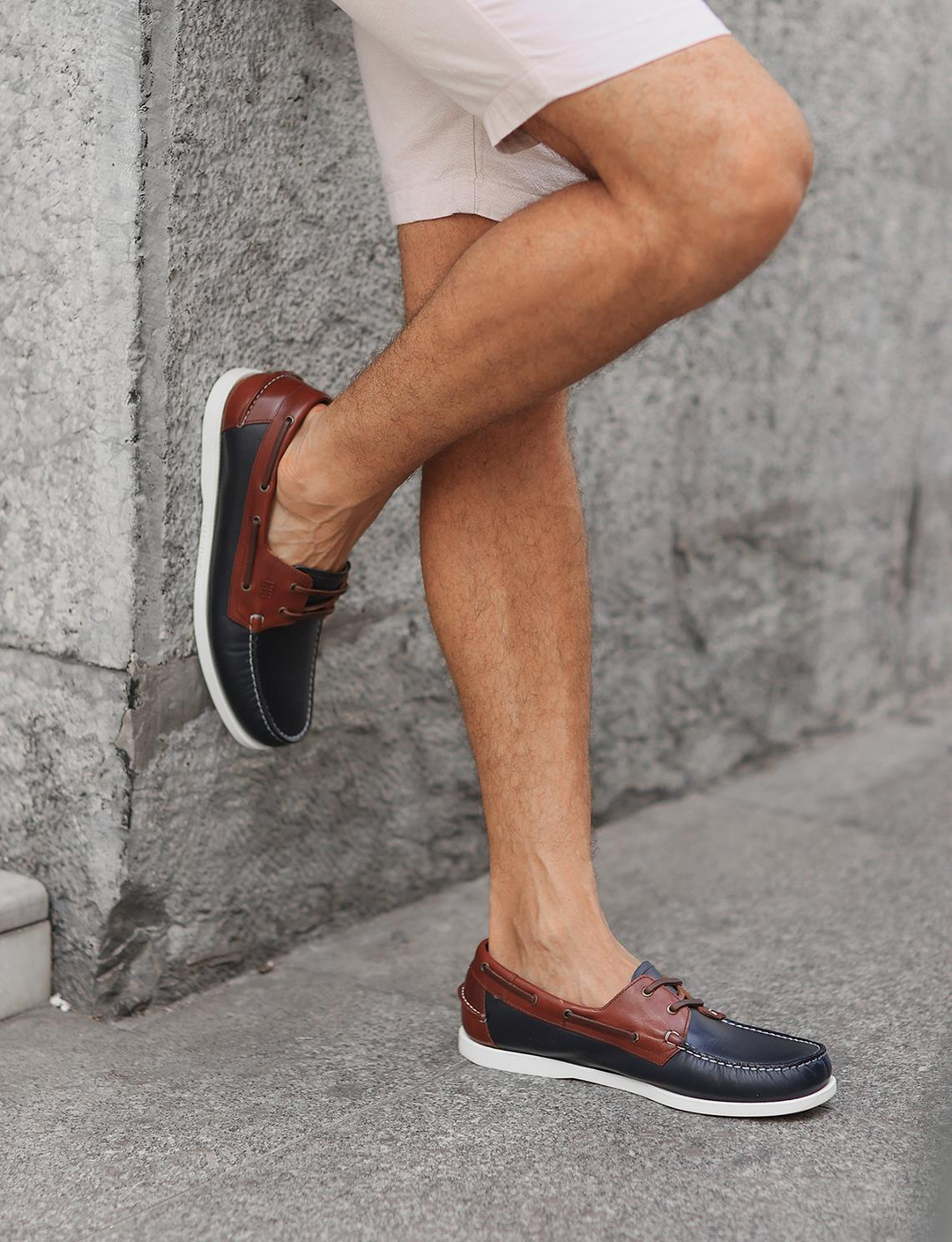 Erkek Hakiki Deri Bağcıklı Lacivert Günlük Ayakkabı