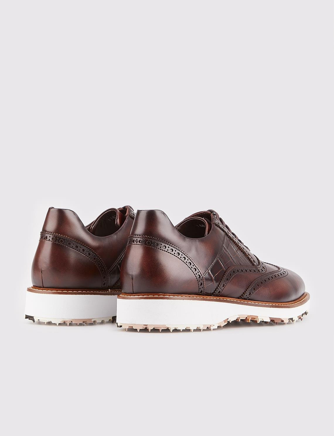 Erkek Hakiki Deri Kahverengi Bağcıklı Günlük Ayakkabı