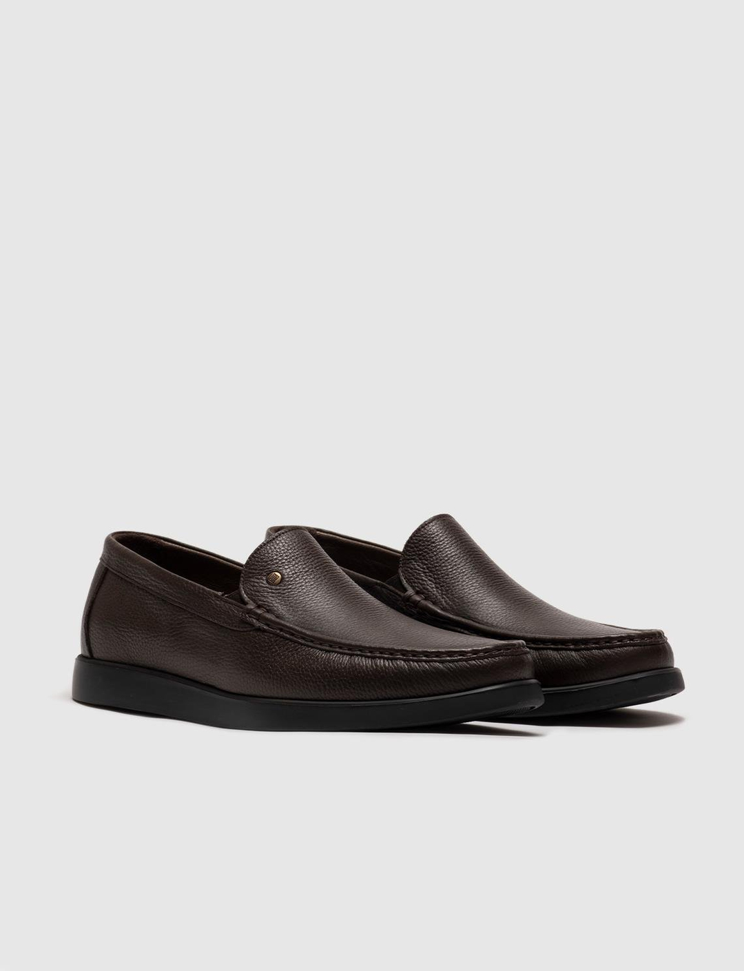 Men Brown Genuine Leather Slip On Shoes