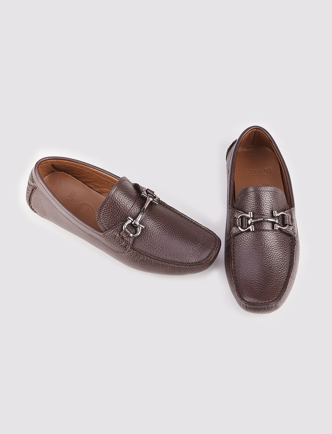 Men Brown Genuine Leather Bit Loafers