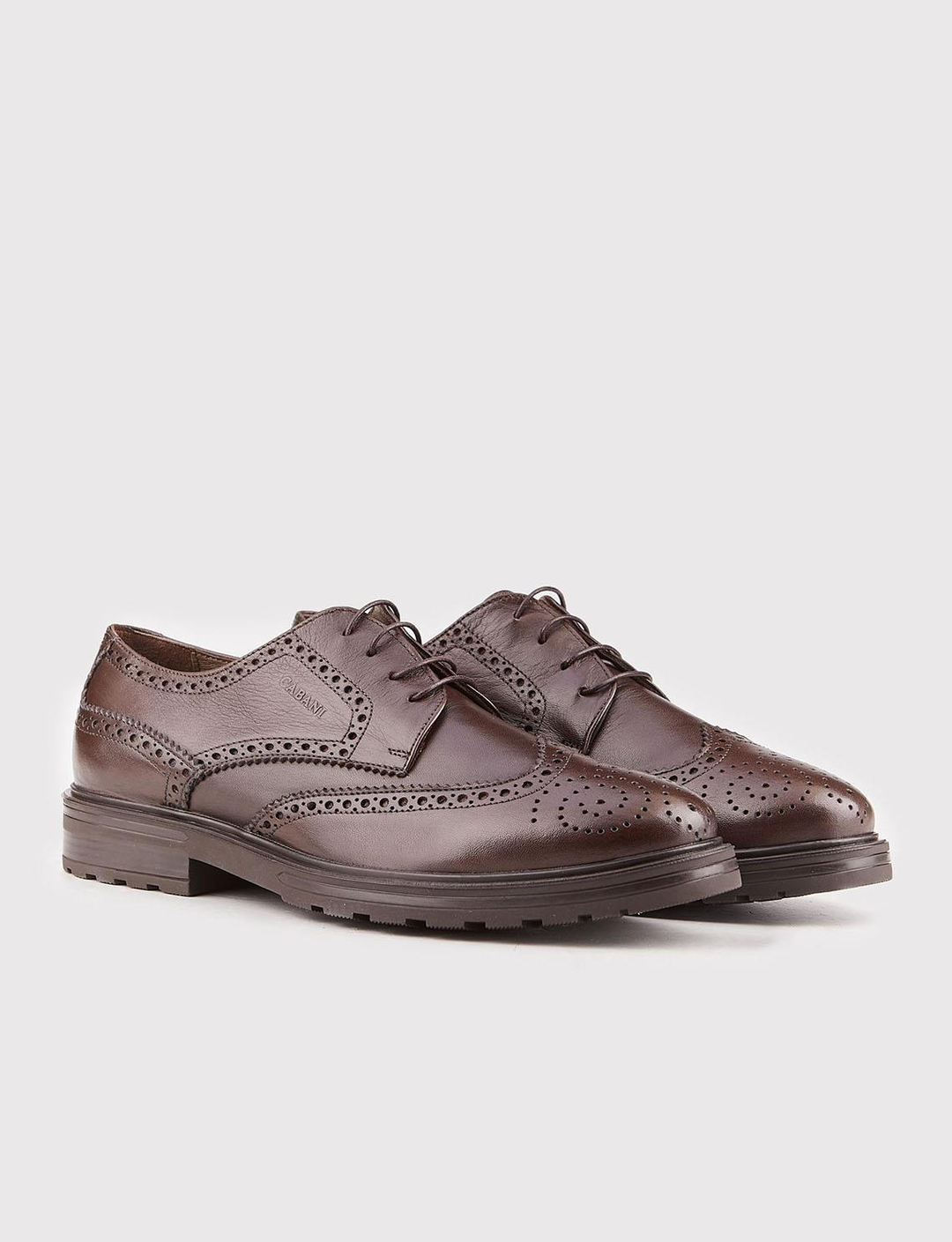 Erkek Hakiki Deri Light Kauçuk Tabanlı Kahverengi Bağcıklı Günlük Ayakkabı