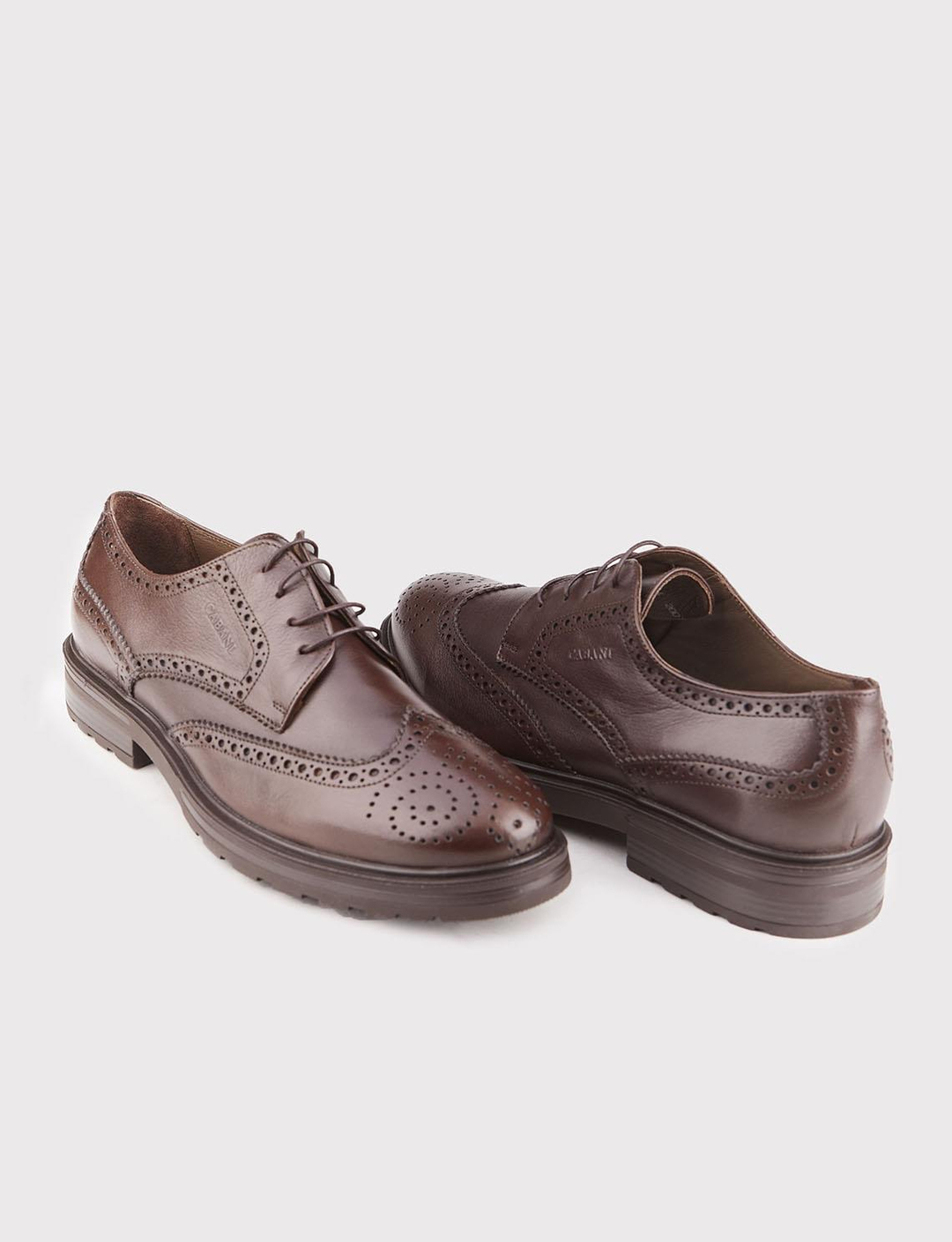 Erkek Hakiki Deri Light Kauçuk Tabanlı Kahverengi Bağcıklı Günlük Ayakkabı