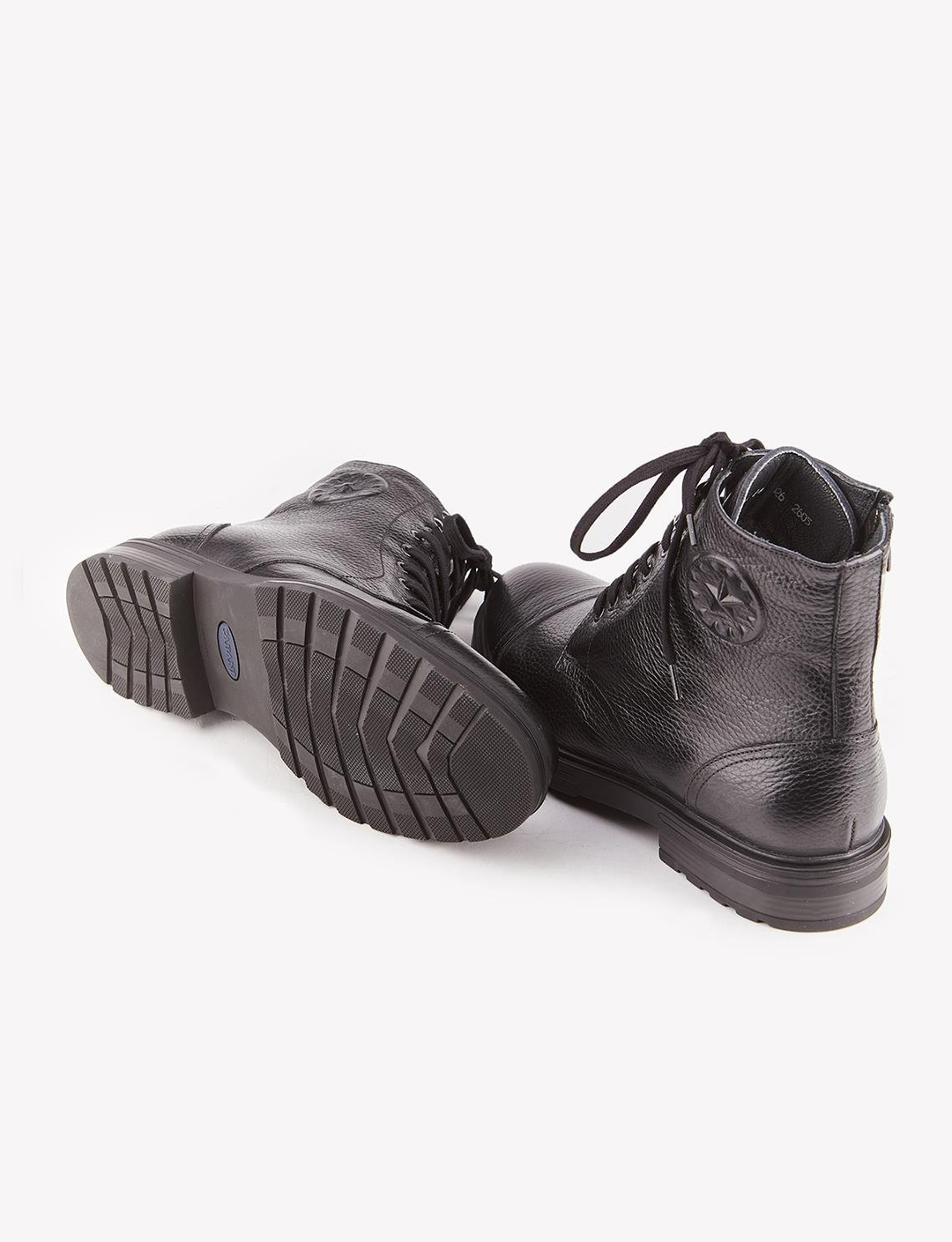 Erkek Hakiki Deri Siyah Bağcıklı Fermuarlı Günlük Bot