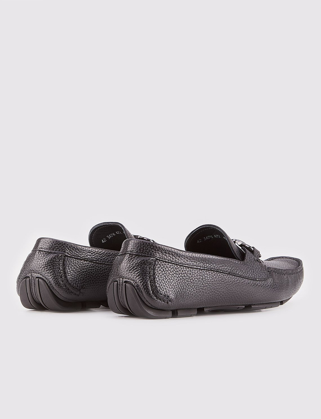 Erkek Hakiki Deri Toka Detaylı Siyah Loafer Ayakkabı