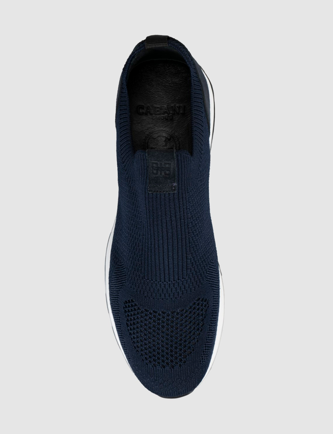 Erkek Siyah Triko Hakiki Deri Yazlık Slip-On Ayakkabı