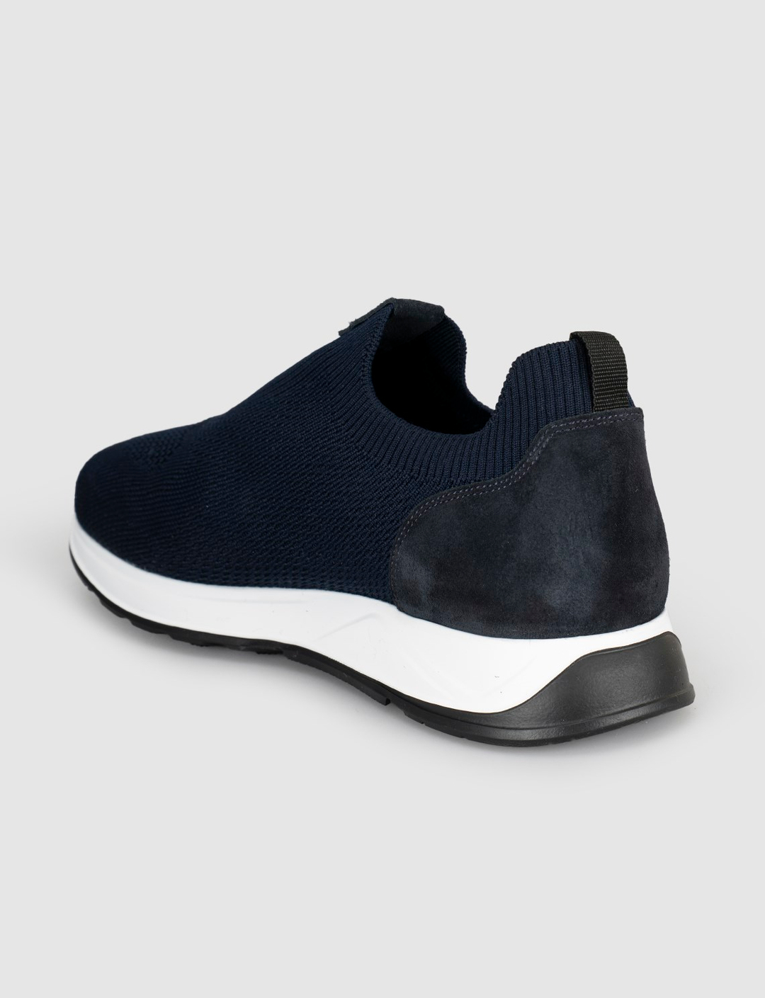 Erkek Siyah Triko Hakiki Deri Yazlık Slip-On Ayakkabı