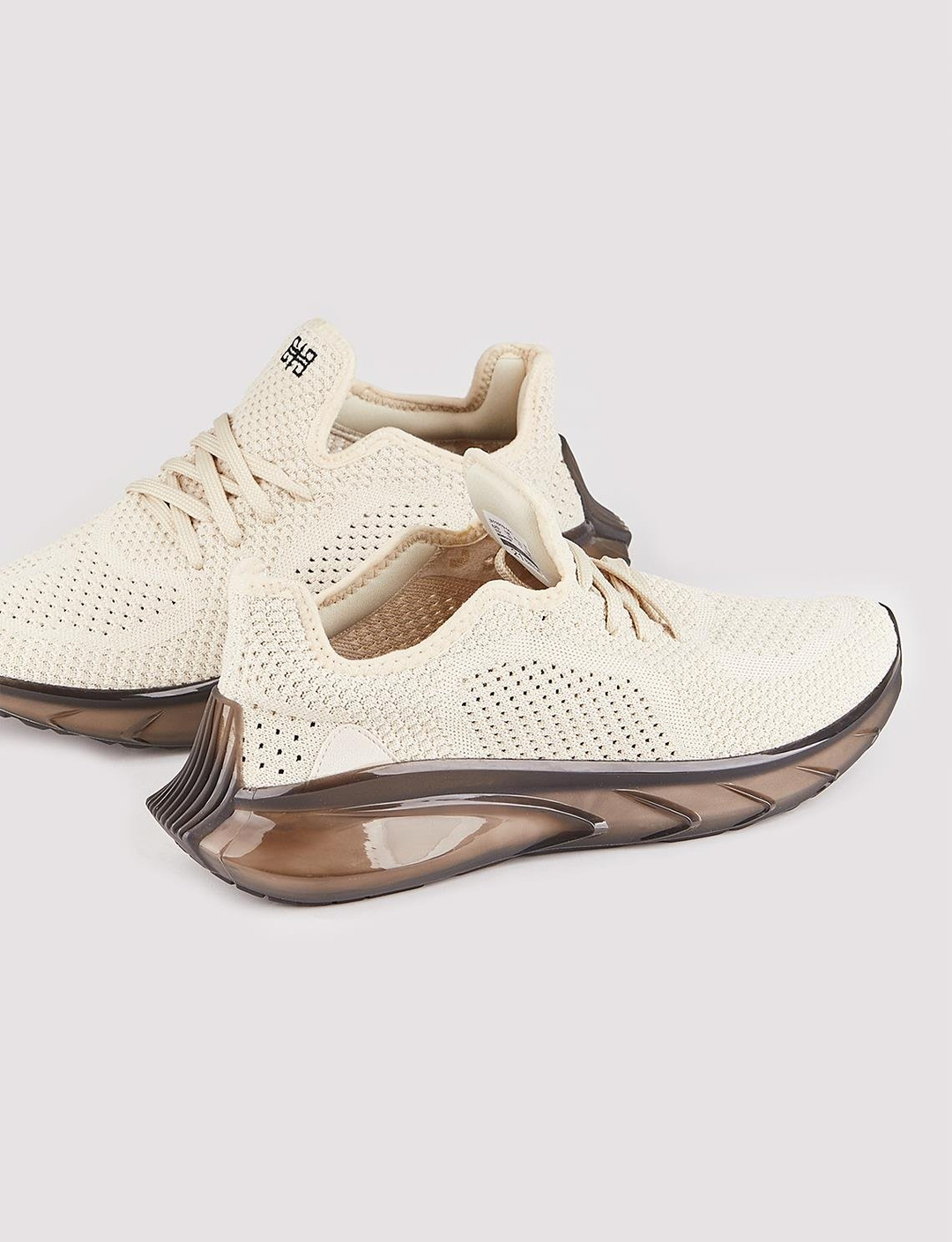 Men Beige Low Top Chunky Sneakers