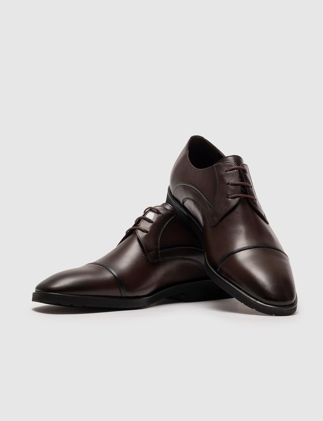 Eva Taban Hakiki Deri Kahverengi Bağcıklı Erkek Klasik Ayakkabı