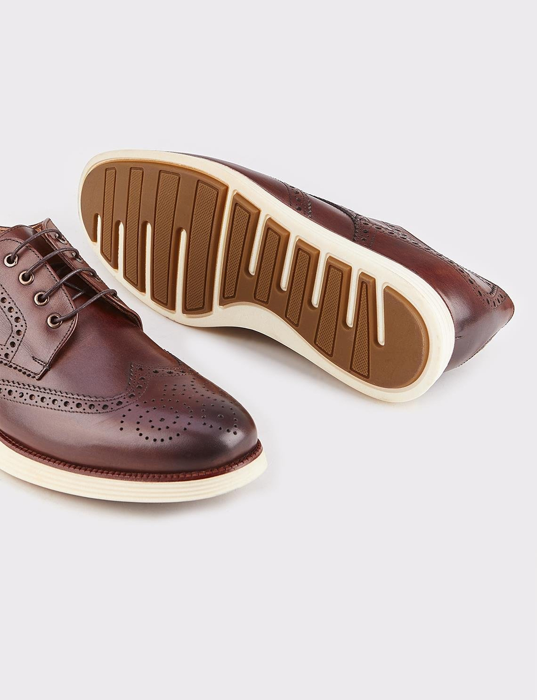 Men Brown Genuine Leather Dress Shoes