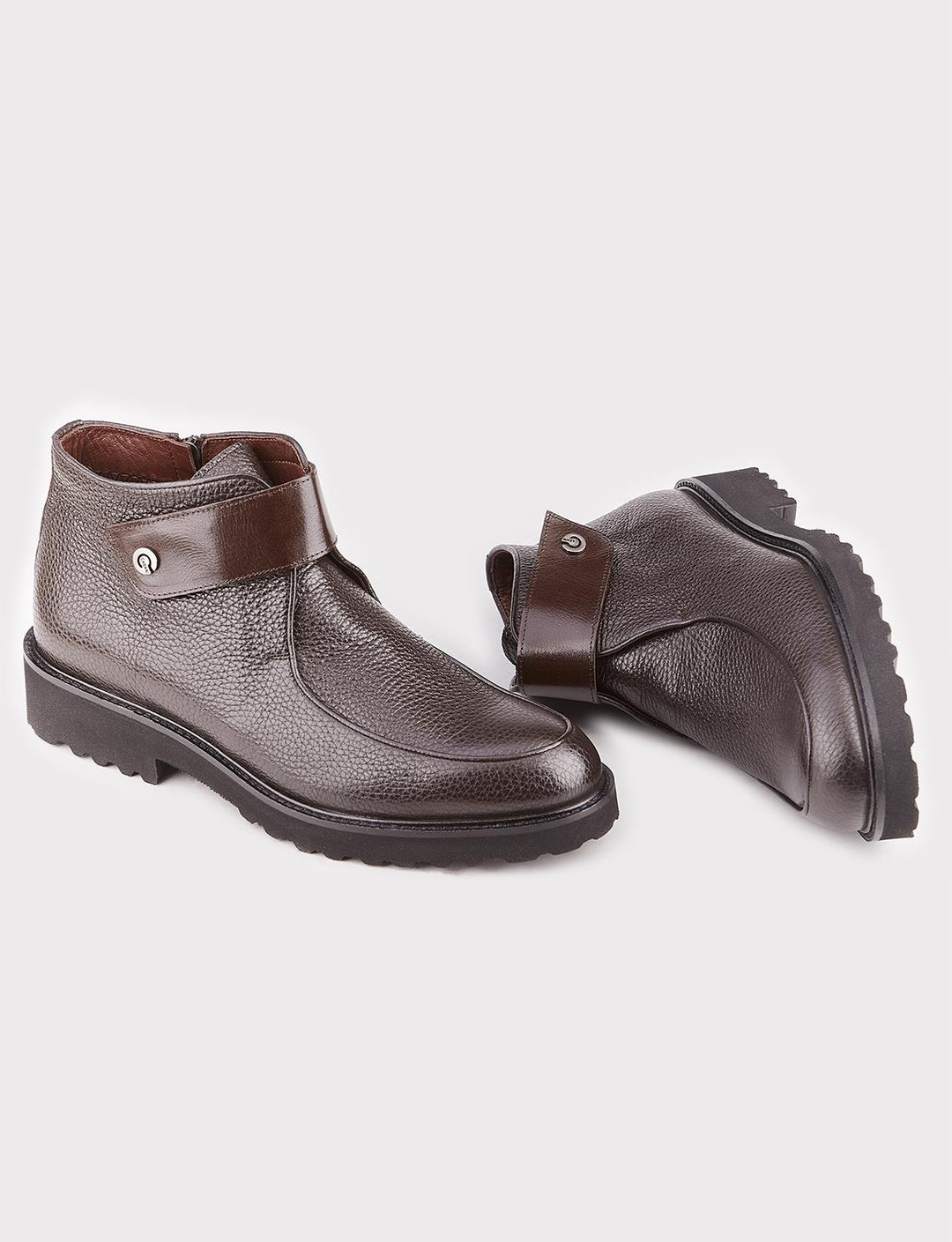 Eva Tabanlı Hakiki Deri Kahverengi Erkek Günlük Bot