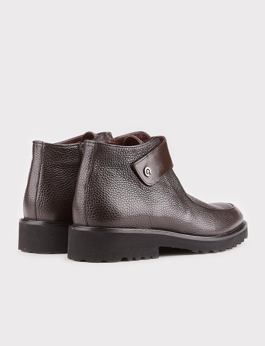 Eva Tabanlı Hakiki Deri Kahverengi Erkek Günlük Bot