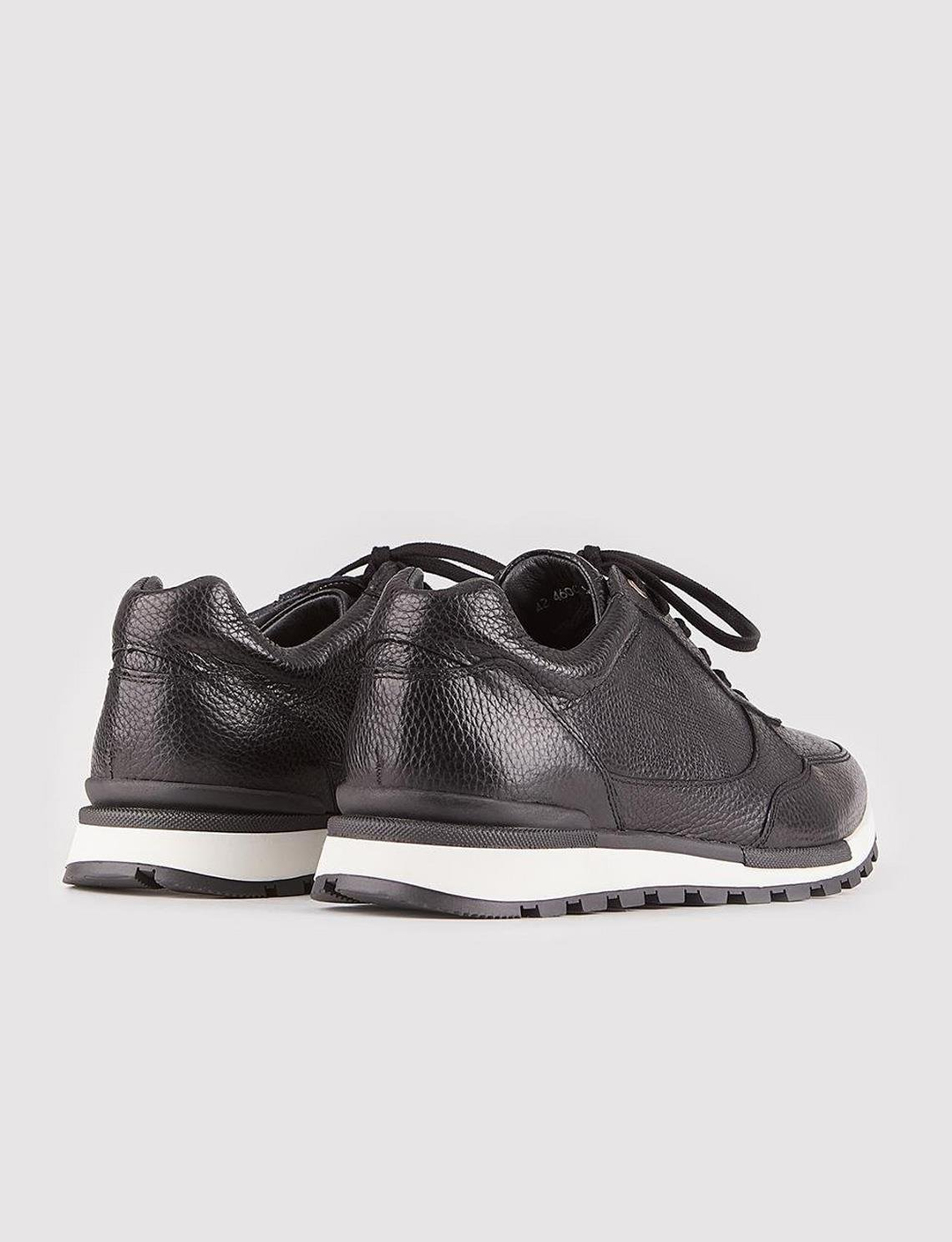 Gerçek Deri Siyah Bağcıklı Erkek Spor Ayakkabı