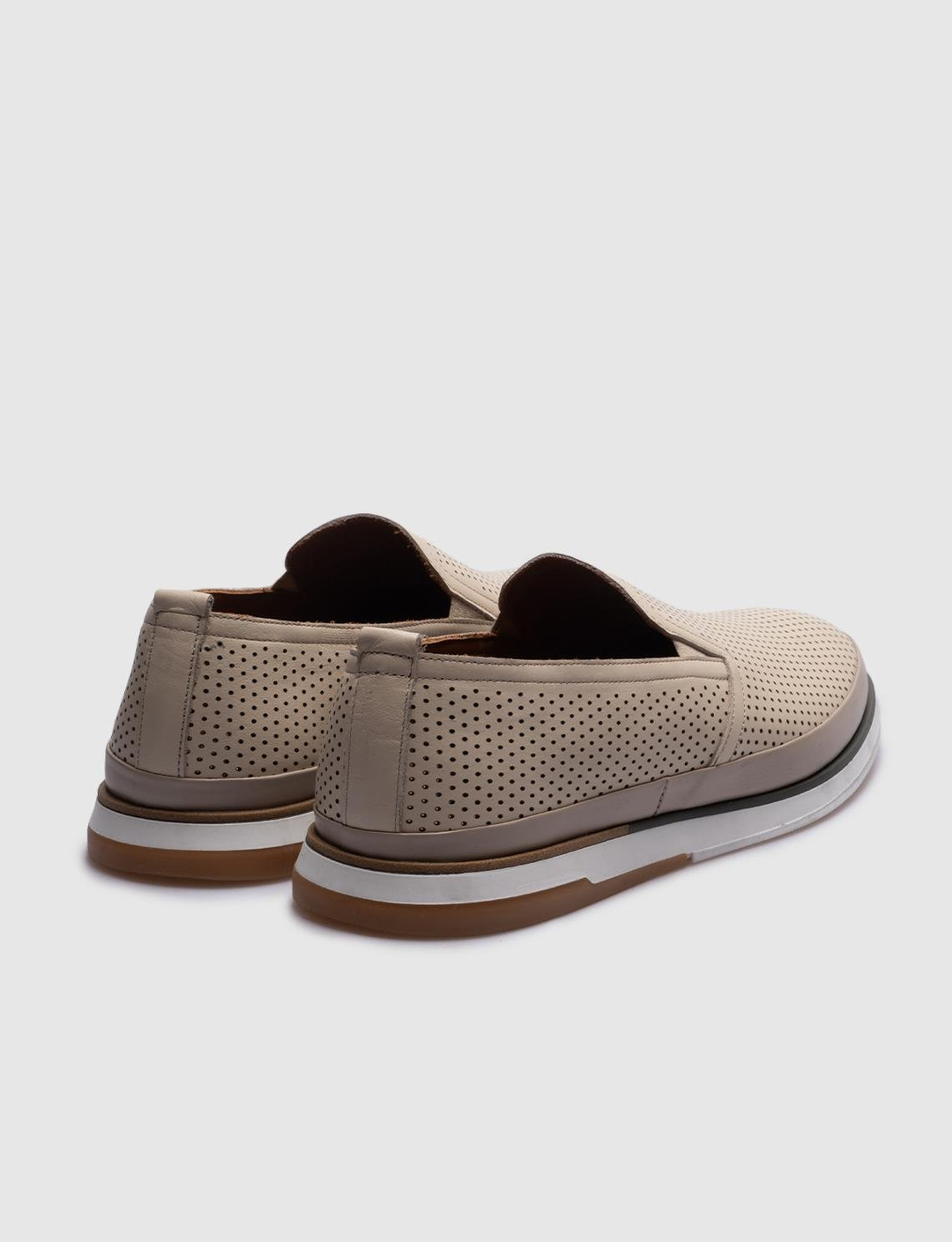 Hakiki Deri Bej Erkek Günlük Ayakkabı