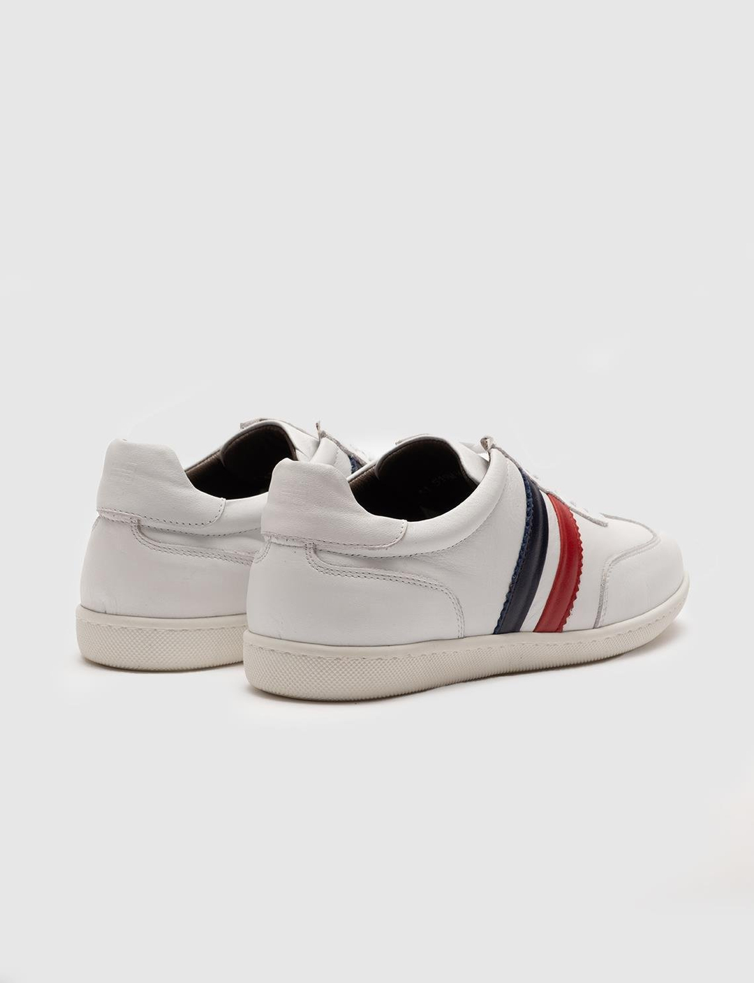 Hakiki Deri Beyaz Bağcıklı Erkek Spor Ayakkabı