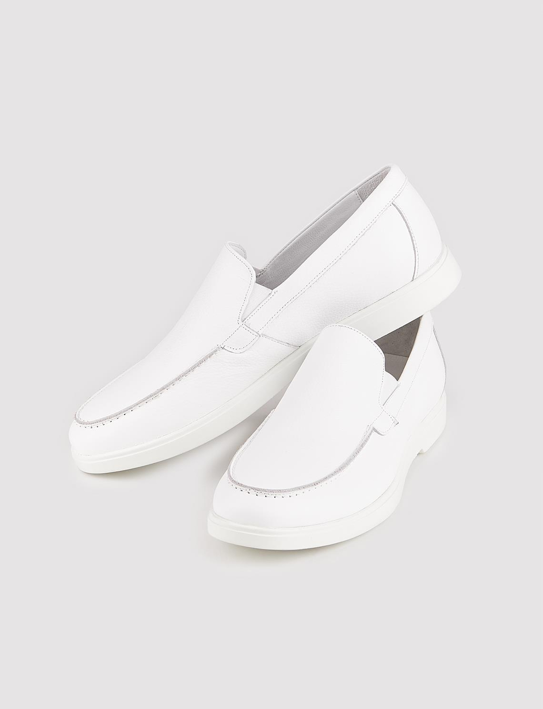 Hakiki Deri Beyaz Erkek Günlük Ayakkabı