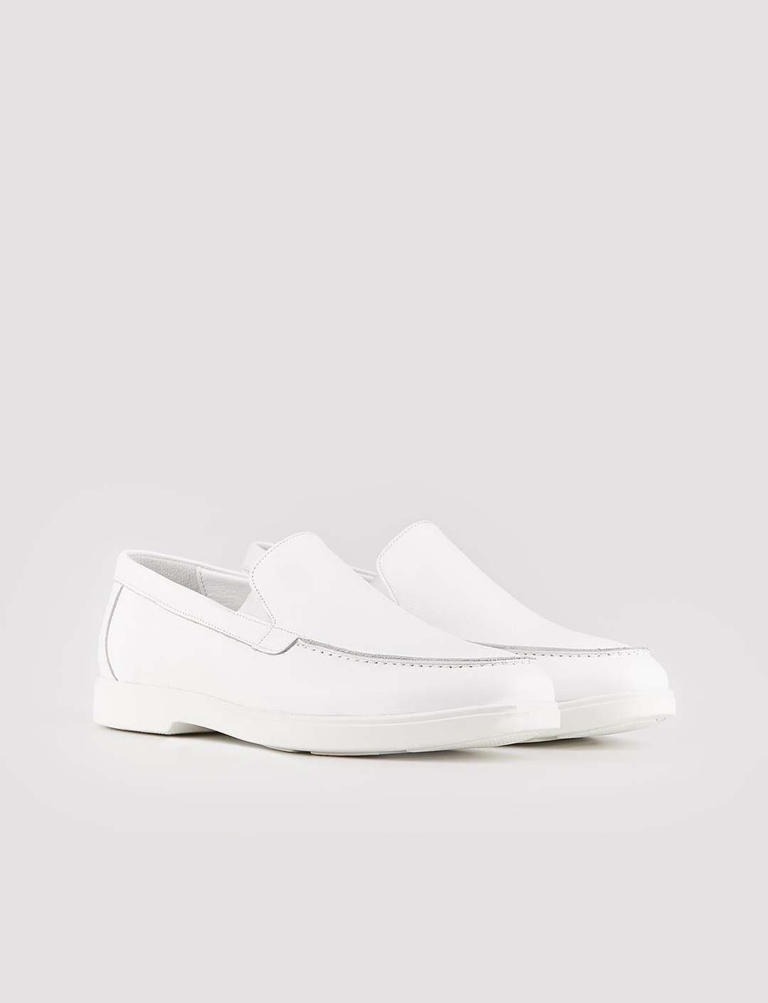 Hakiki Deri Beyaz Erkek Günlük Ayakkabı