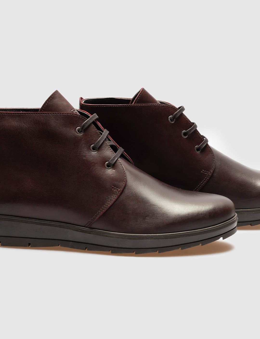Hakiki Deri Bordo Erkek Bot