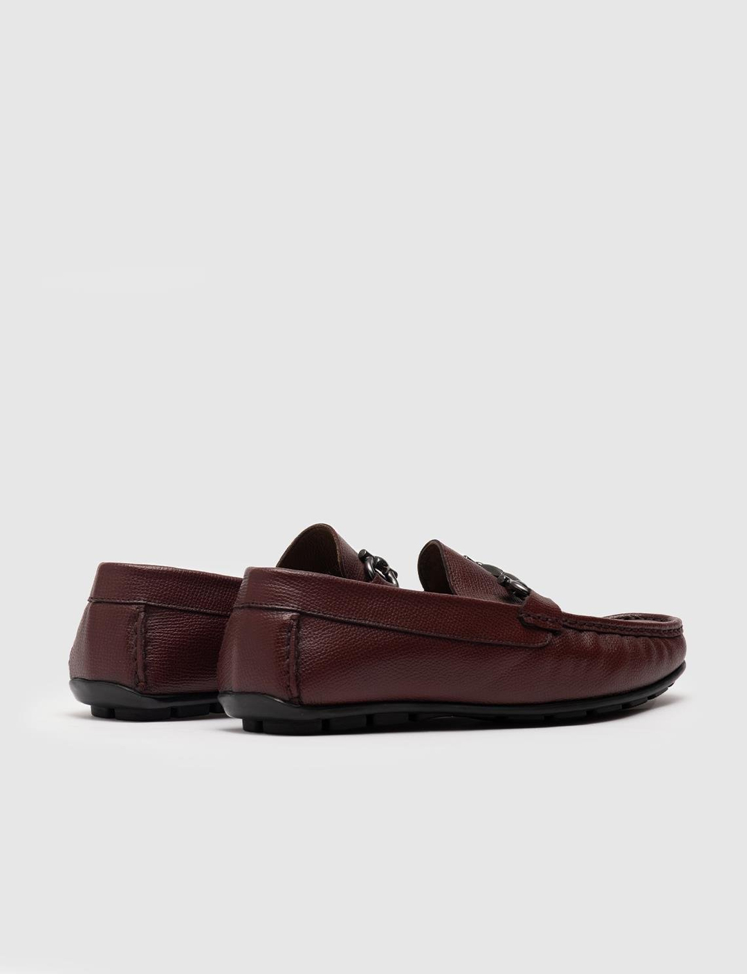 Hakiki Deri Bordo Erkek Loafer
