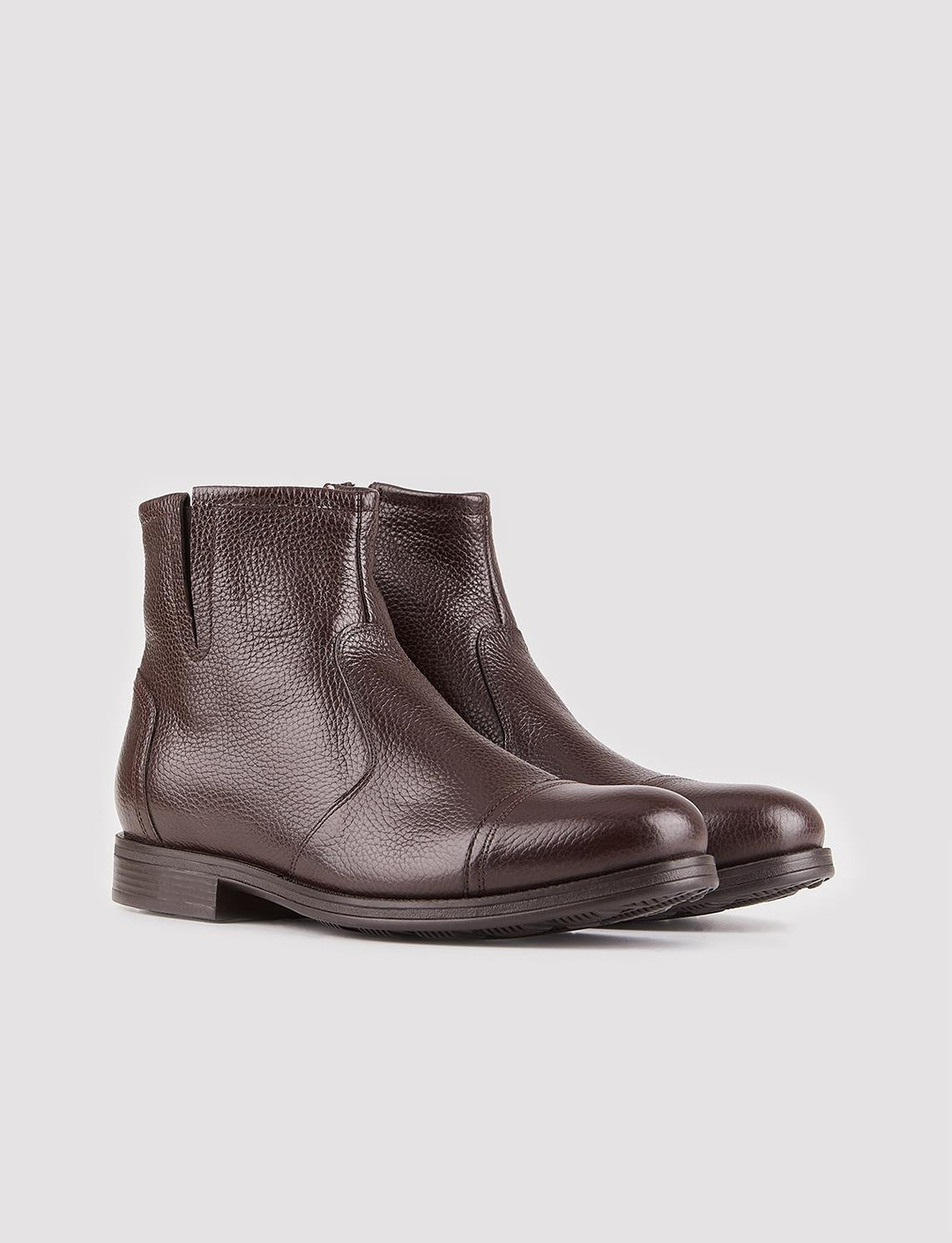 Men Brown Genuine Leather Furly Casual Boots