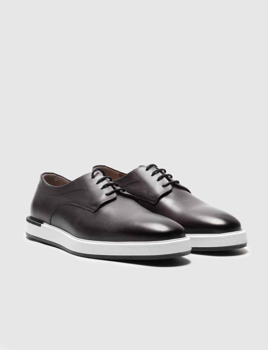 Hakiki Deri Gri Bağcıklı Erkek Günlük Ayakkabı