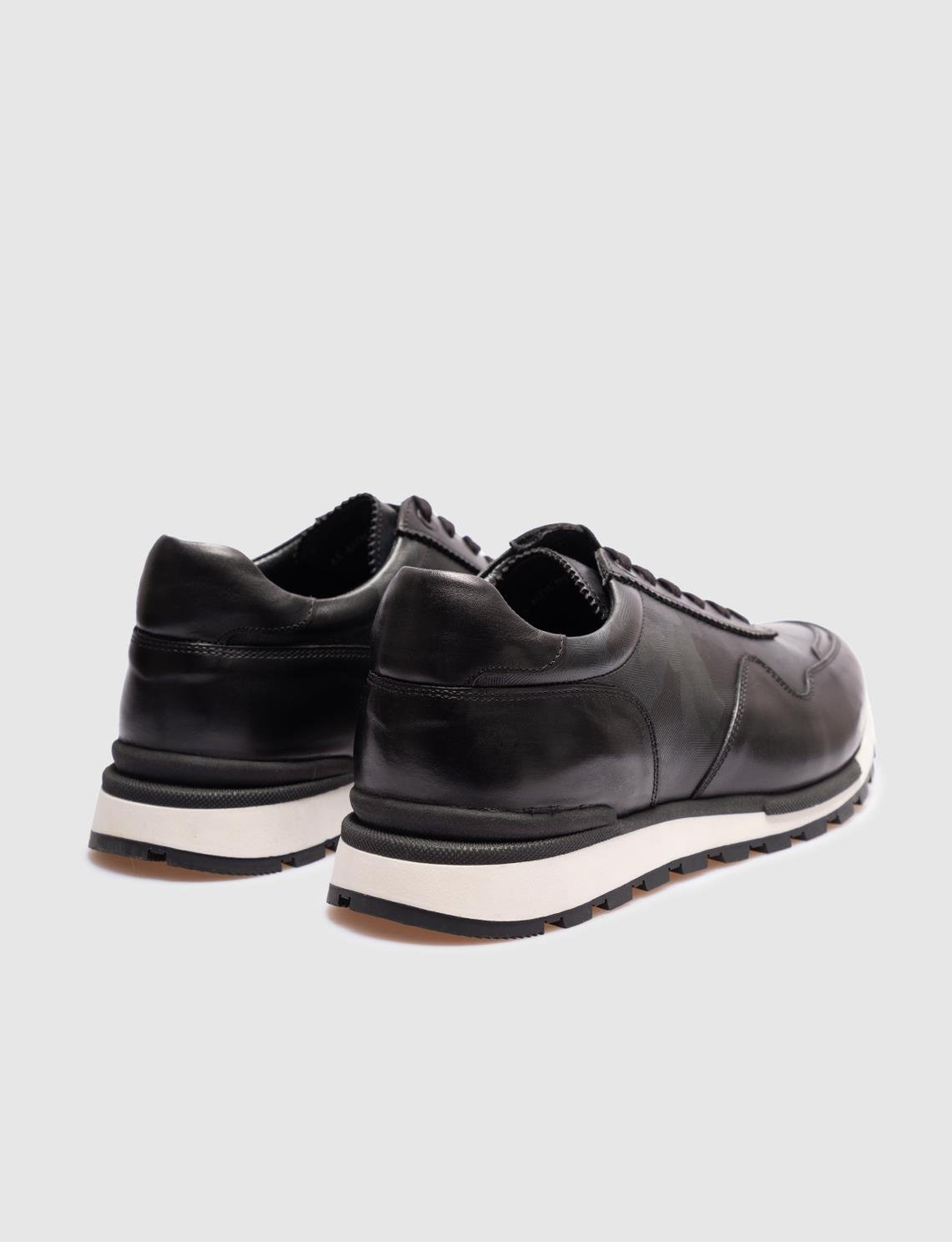 Hakiki Deri Haki Bağcıklı Erkek Spor Ayakkabı