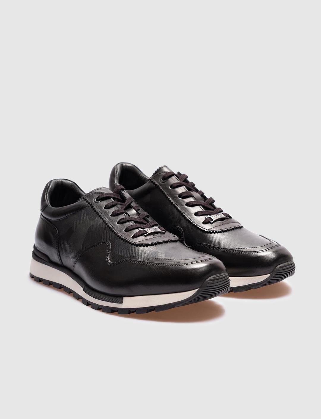 Hakiki Deri Haki Bağcıklı Erkek Spor Ayakkabı