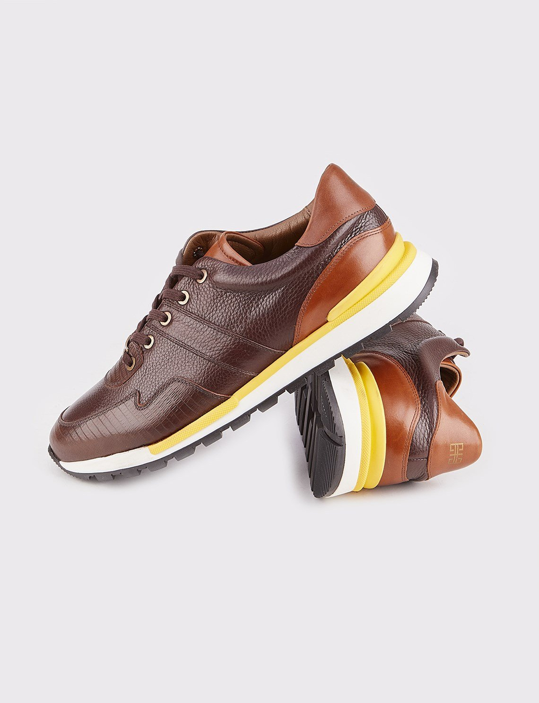 Hakiki Deri Kahverengi Bağcıklı Erkek Günlük Ayakkabı