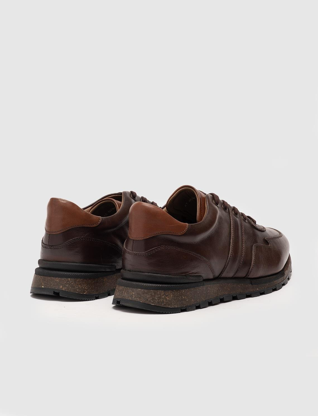 Hakiki Deri Kahverengi Bağcıklı Erkek Günlük Ayakkabı