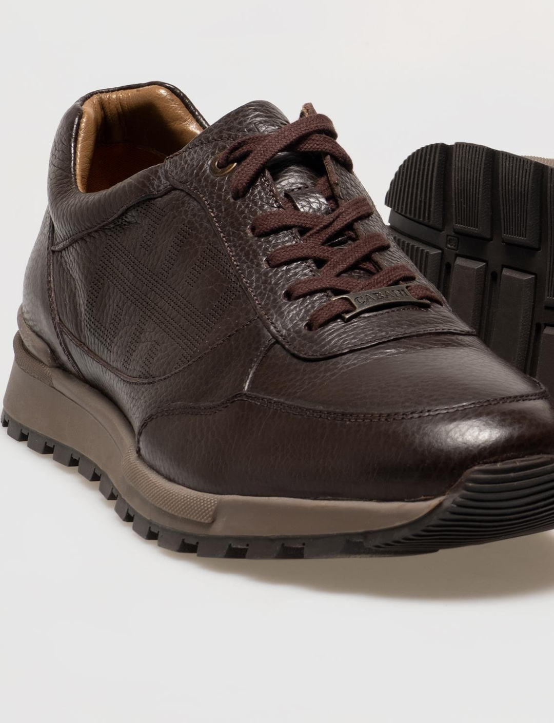 Hakiki Deri Kahverengi Bağcıklı Erkek Spor Ayakkabı