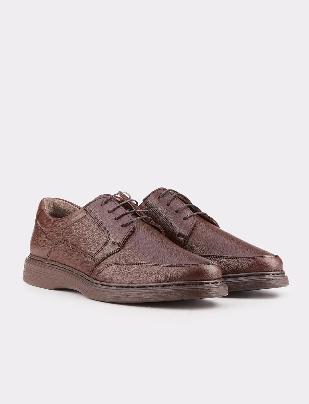 Men Brown Genuine Leather Casual Shoes
