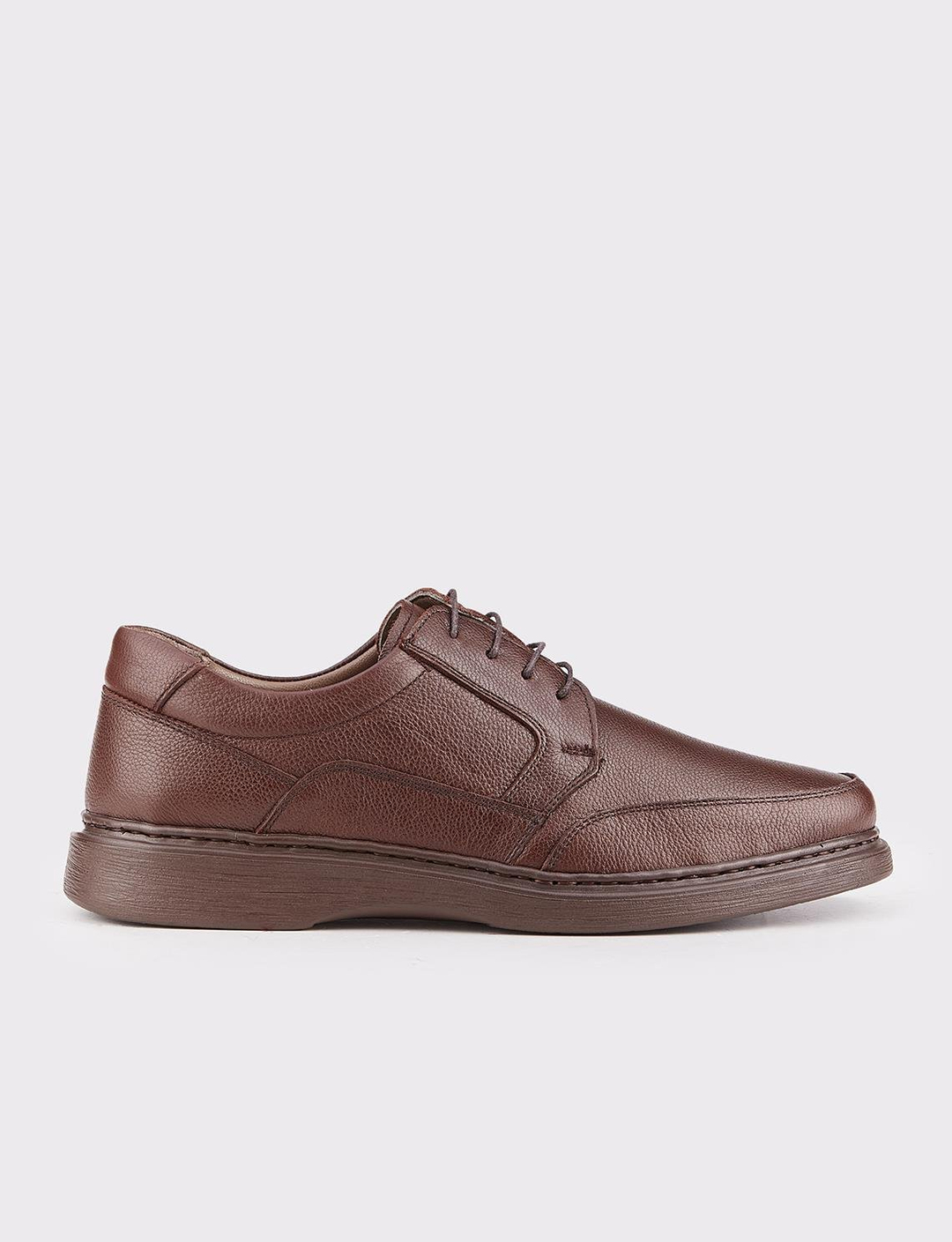 Men Brown Genuine Leather Casual Shoes